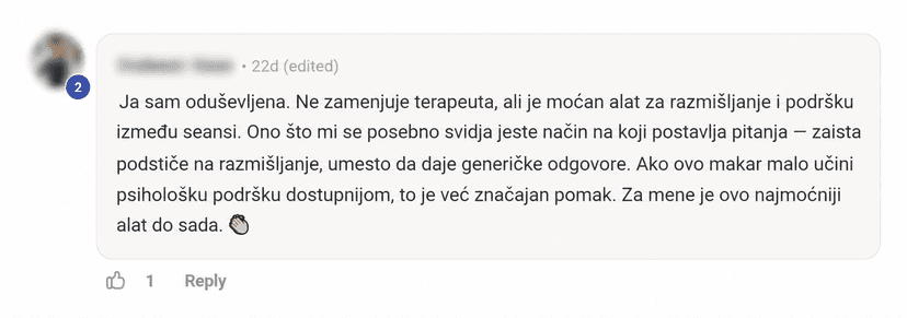 Iskustvo korisnice