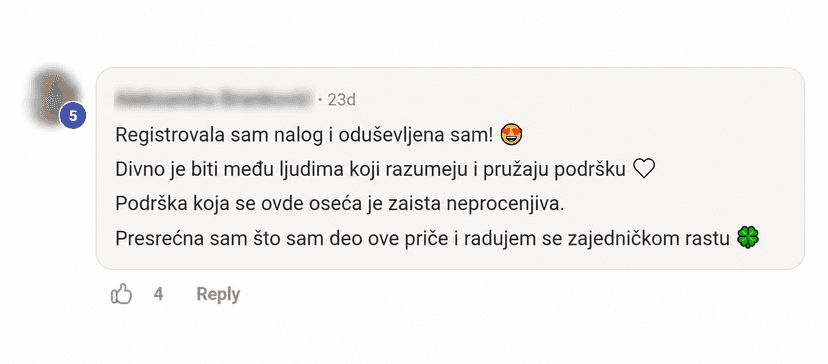Iskustvo korisnice