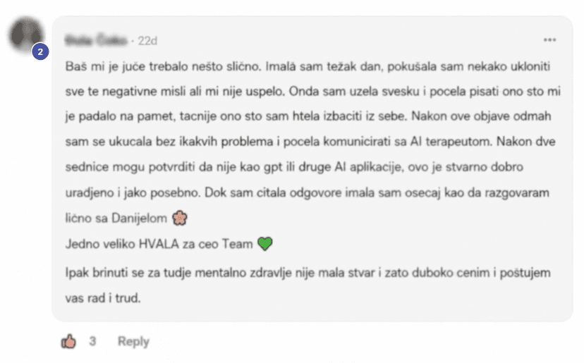 Iskustvo korisnice